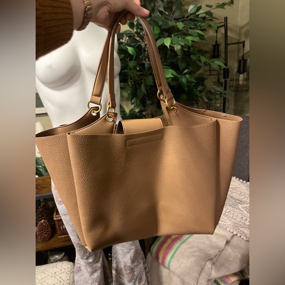 Tahari Tan Tote Bag - Picture 4 of 5